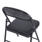 Scaun Pliabil, Alb, 46x46x79 cm - Negru