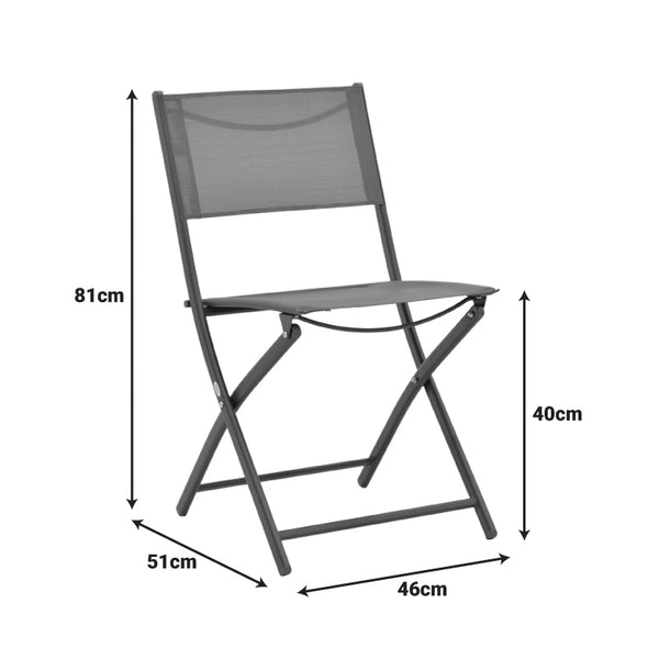 Scaun pliabil Jeve, metal si textilene, 46x51x81 cm