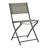 Scaun pliabil Jeve, metal si textilene, 46x51x81 cm - Gri