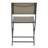 Scaun pliabil Jeve, metal si textilene, 46x51x81 cm - Gri