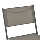 Scaun pliabil Jeve, metal si textilene, 46x51x81 cm - Gri
