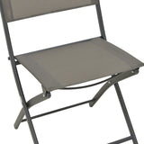 Scaun pliabil Jeve, metal si textilene, 46x51x81 cm - Gri