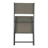 Scaun pliabil Jeve, metal si textilene, 46x51x81 cm - Gri