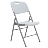 Scaun pliabil Zora alb, pentru conferinte sau exterior, 46x56x87 cm