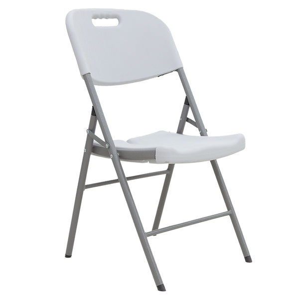 Scaun pliabil Zora alb, pentru conferinte sau exterior, 46x56x87 cm