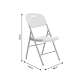 Scaun pliabil Zora alb, pentru conferinte sau exterior, 46x56x87 cm