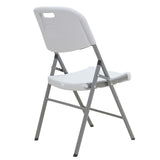Scaun pliabil Zora alb, pentru conferinte sau exterior, 46x56x87 cm