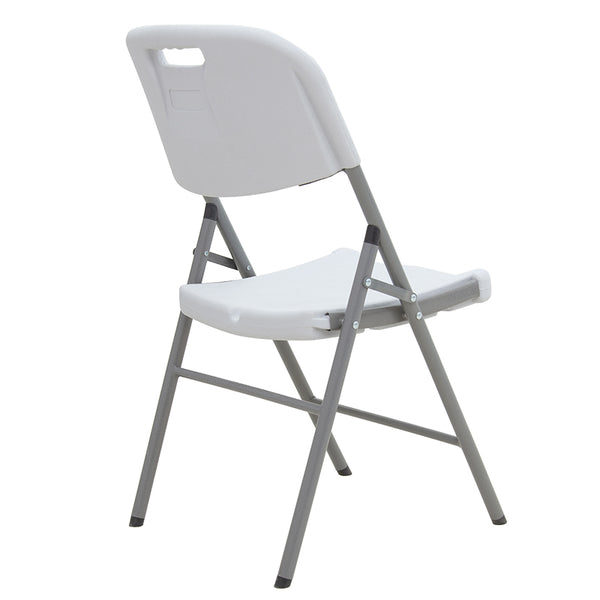 Scaun pliabil Zora alb, pentru conferinte sau exterior, 46x56x87 cm