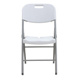 Scaun pliabil Zora alb, pentru conferinte sau exterior, 46x56x87 cm