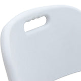 Scaun pliabil Zora alb, pentru conferinte sau exterior, 46x56x87 cm