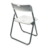 Scaun pliabil cu funcție Edison, Metal, Negru, 38x49x73 cm - Alb