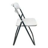 Scaun pliabil cu funcție Edison, Metal, Negru, 38x49x73 cm - Alb