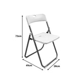Scaun pliabil cu funcție Edison, Metal, Negru, 38x49x73 cm - Alb