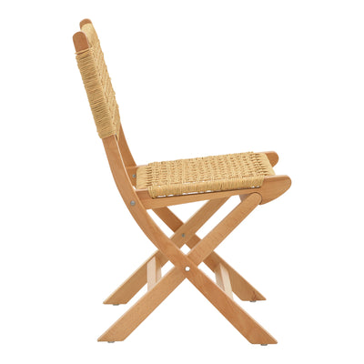 Scaun pliant Xianju lemn de fag si frânghie, Natural, 47x58x85 cm, detaliu produs