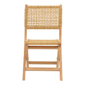Scaun pliant Xianju lemn de fag si frânghie, Natural, 47x58x85 cm, perspectiva suplimentara