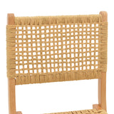 Scaun pliant Xianju lemn de fag si frânghie, Natural, 47x58x85 cm