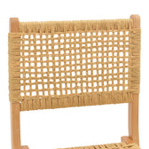 Scaun pliant Xianju lemn de fag si frânghie, Natural, 47x58x85 cm, foto produs 6