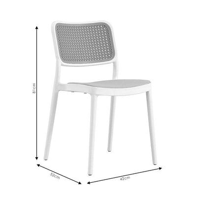 Scaun Poetica cu protectie UV, Alb, 42x52x81 cm, foto produs 8