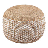 Puf Scaun-pouf Bocca din iuta, Natural D40x45 cm