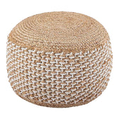 Puf Scaun-pouf Bocca din iuta, Natural D40x45 cm
