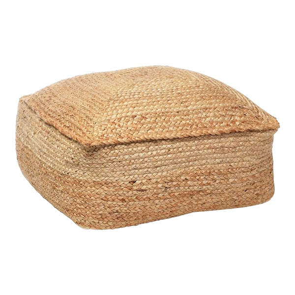 Scaun-pouf Iorda din iuta, Natural, D45x40 cm