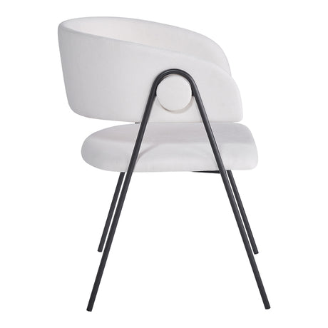 Scaun Rachele cu funcție confort, Bej, Picioare Metalice, Negre, 52x65x79 cm