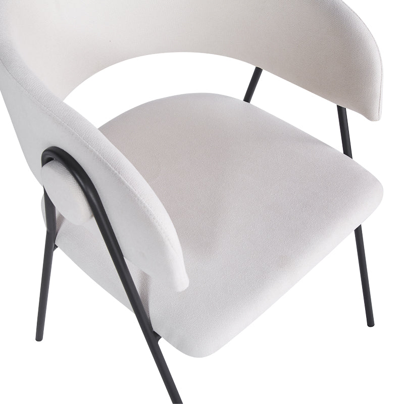 Scaun Rachele cu funcție confort, Bej, Picioare Metalice, Negre, 52x65x79 cm - Bej