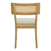 Scaun Raffles, Rubberwood cu rattan și gri-bej, 47x48x83 cm, foto produs 6