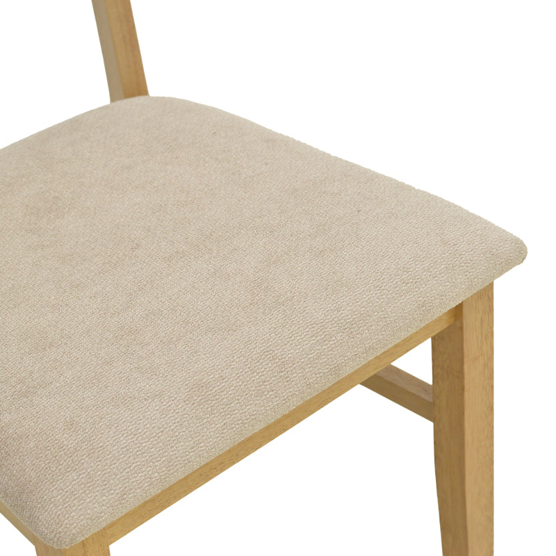 Scaun Raffles, Rubberwood cu rattan și gri-bej, 47x48x83 cm