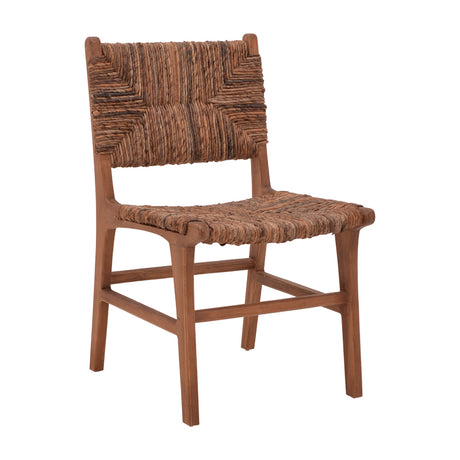 Scaun Refane lemn de tec, Natural, 50x58x85 cm