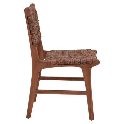 Scaun Refane lemn de tec, Natural, 50x58x85 cm, perspectiva suplimentara