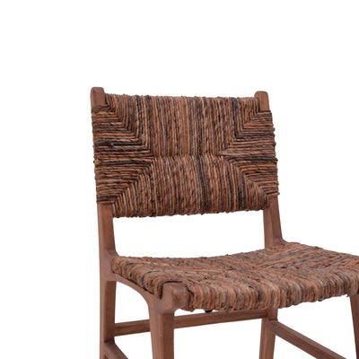 Scaun Refane lemn de tec, Natural, 50x58x85 cm, foto produs 7