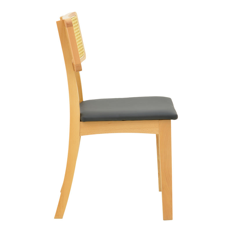 Scaun Renna, lemn fag Natural și perna, neagra, 48x52x79 cm