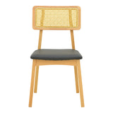 Scaun Renna, lemn fag Natural și perna, neagra, 48x52x79 cm
