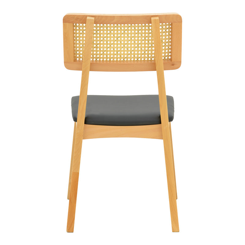 Scaun Renna, lemn fag Natural și perna, neagra, 48x52x79 cm