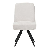Scaun rotativ cu funcție ajustabilă, Stil Modern, Material stofă boucle albă, Picioare metalice, negre, 66x50x90 cm, perspectiva suplimentara