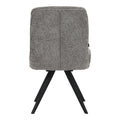 Scaun rotativ cu funcție de pivotare, modern, material textil boucle gri, picioare metalice, negre, 66x50x90 cm, foto produs