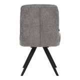 Scaun rotativ cu funcție de pivotare, modern, material textil boucle gri, picioare metalice, negre, 66x50x90 cm