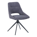Scaun rotativ Luciano I, Textil, Antracit, 52x54x85 cm