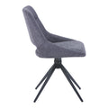 Scaun rotativ Luciano I, Textil, Antracit, 52x54x85 cm, imagine suplimentara
