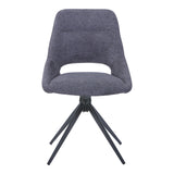 Scaun rotativ Luciano I, Textil, Antracit, 52x54x85 cm