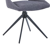 Scaun rotativ Luciano I, Textil, Antracit, 52x54x85 cm