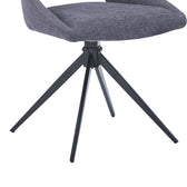 Scaun rotativ Luciano I, Textil, Antracit, 52x54x85 cm, foto produs 6