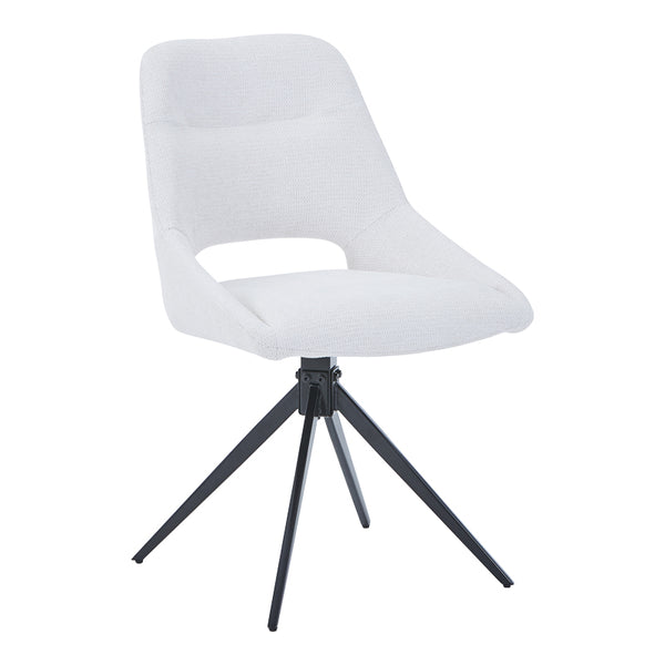 Scaun rotativ Luciano I, Textil, Bej, 52x54x85 cm