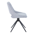 Scaun rotativ Luciano I, Textil, Gri, 52x54x85 cm, imagine suplimentara
