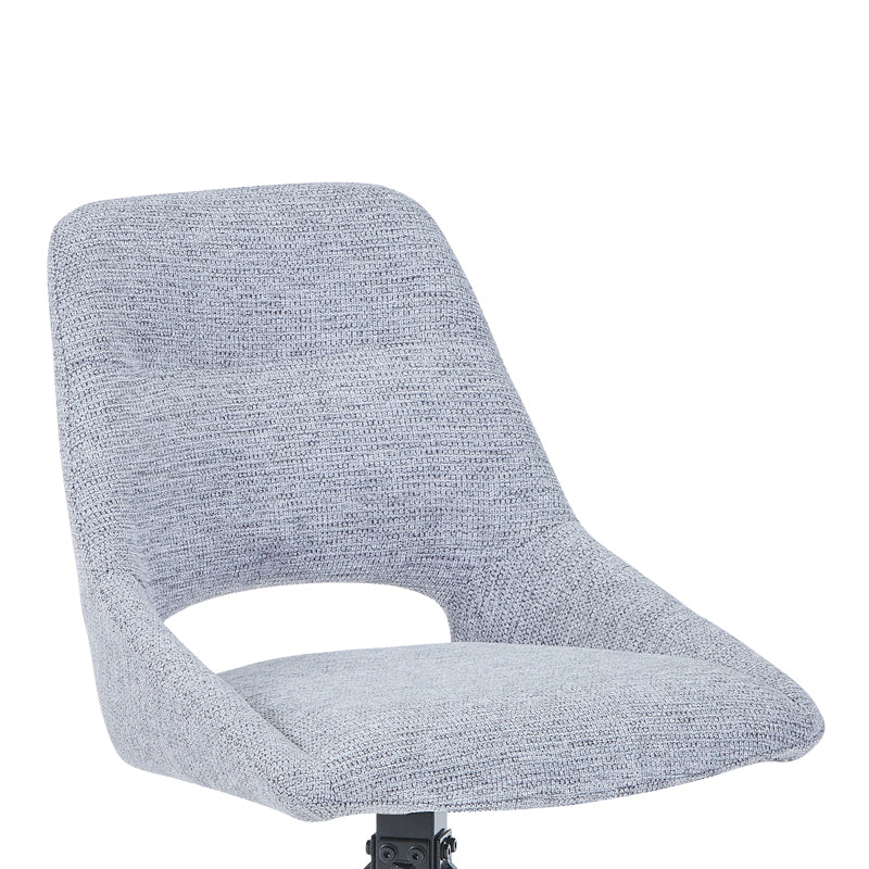 Scaun rotativ Luciano I, Textil, Gri, 52x54x85 cm, foto produs