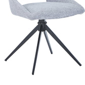 Scaun rotativ Luciano I, Textil, Gri, 52x54x85 cm, foto produs 6