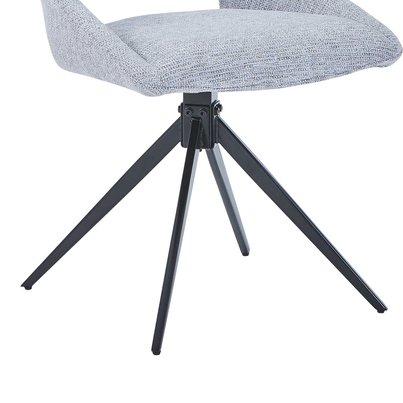 Scaun rotativ Luciano I, Textil, Gri, 52x54x85 cm, foto produs 6