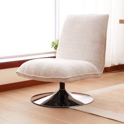Scaun rotativ Remona crem picioare, crom, 63x80x80 cm, imagine suplimentara