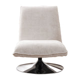 Scaun rotativ Remona crem picioare, crom, 63x80x80 cm